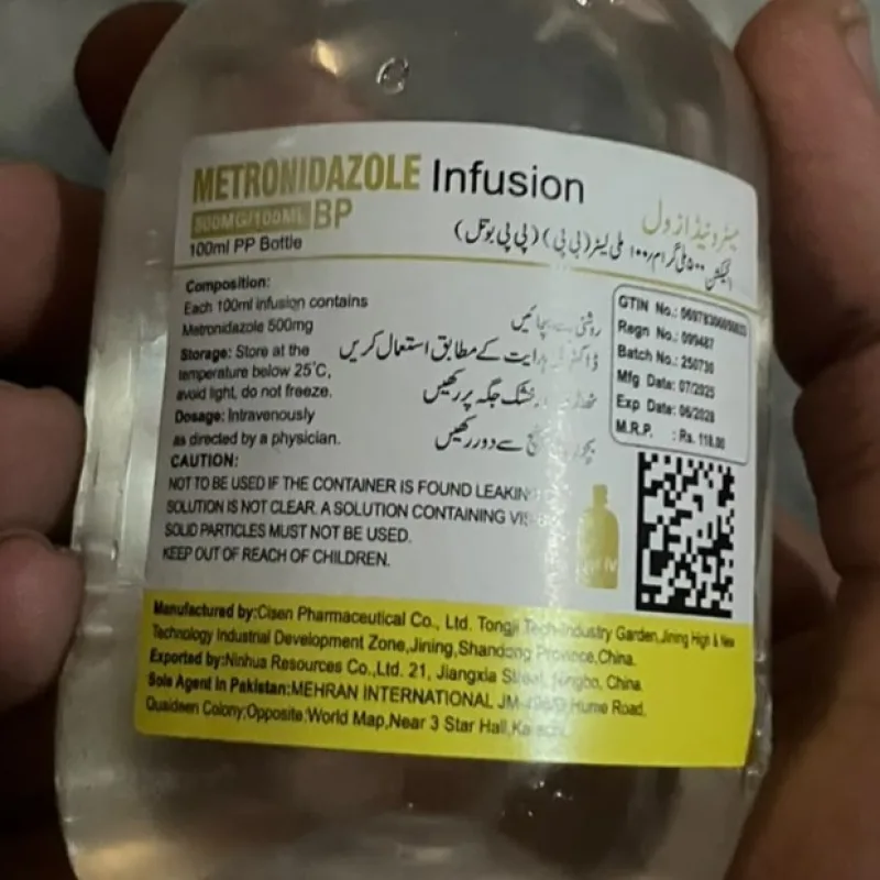 MTZ 500mg/100ml infusion, pack of 100ml bottle