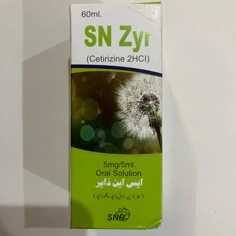 SN Zyr 5mg/5ml syrup, pack of 60ml